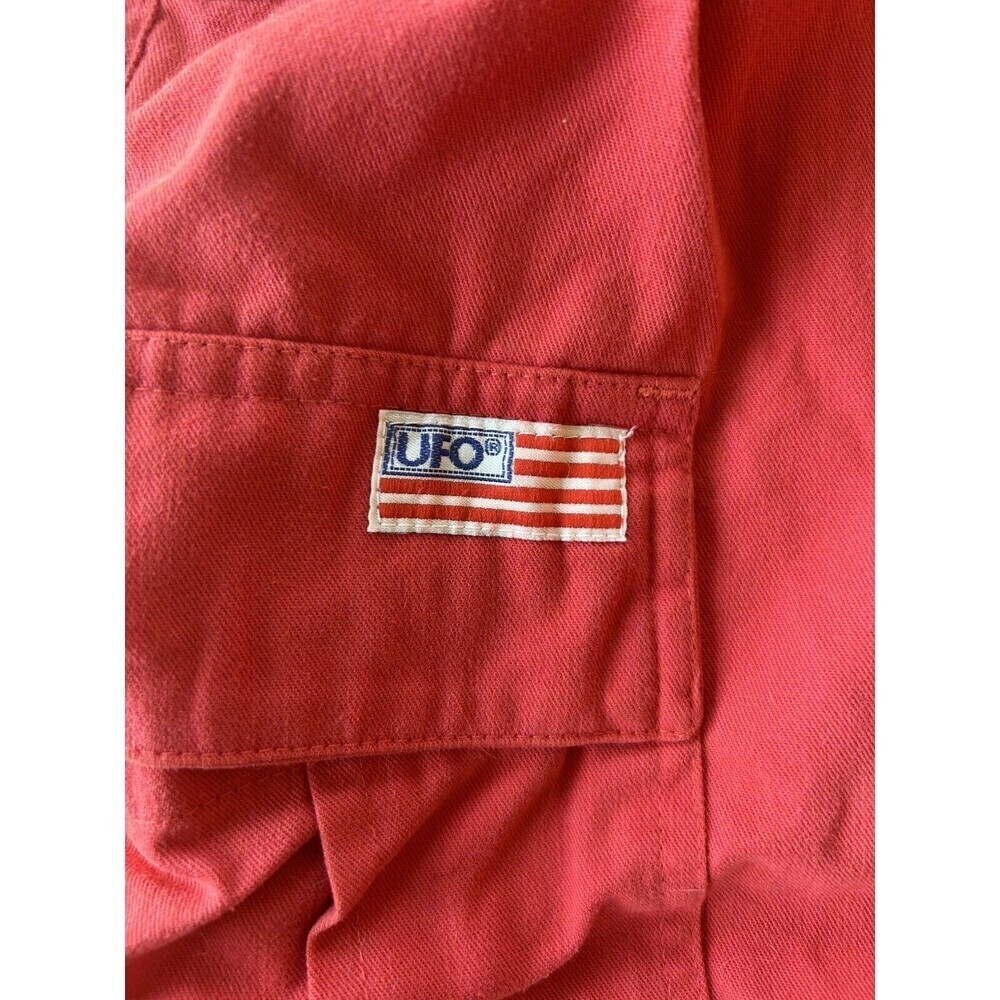 Vintage Y2K Red UFO Retro Pants Rave Parachute Hip Hop Streetwear 90’s M - Picture 4 of 10